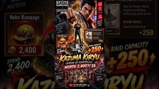 I Spent 2,400 Helm Rampage for THIS! 😱 Kazuma Kiryu Statue | State of Survival