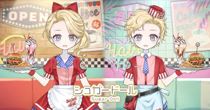 『シュガードール』がレトロキュートなダイナーに変身!新ガチャ「HAPPY SWEET DINER」で推しドールをドレスアップ!