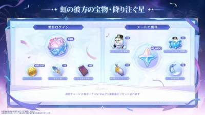 虹の彼方の宝物・降り注ぐ星